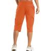 imageMAGCOMSEN Mens Workout Gym Shorts Quick Dry 34 Capri Pants Zipper Pockets Hiking Athletic Running ShortsOrange
