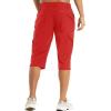 imageMAGCOMSEN Mens Workout Gym Shorts Quick Dry 34 Capri Pants Zipper Pockets Hiking Athletic Running ShortsRed