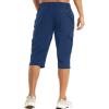 imageMAGCOMSEN Mens Workout Gym Shorts Quick Dry 34 Capri Pants Zipper Pockets Hiking Athletic Running ShortsRoyal Blue