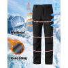 imageMAGCOMSEN Snow Pants Men Waterproof with Zipper Bottom Winter Softshell Ski Pants Fleece Lined Hiking Snowboard PantsBlack