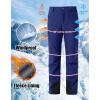 imageMAGCOMSEN Snow Pants Men Waterproof with Zipper Bottom Winter Softshell Ski Pants Fleece Lined Hiking Snowboard PantsBlue