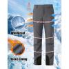 imageMAGCOMSEN Snow Pants Men Waterproof with Zipper Bottom Winter Softshell Ski Pants Fleece Lined Hiking Snowboard PantsDark Grey