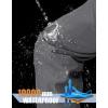 imageMAGCOMSEN Snow Pants Men Waterproof with Zipper Bottom Winter Softshell Ski Pants Fleece Lined Hiking Snowboard PantsDark Grey