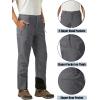 imageMAGCOMSEN Snow Pants Men Waterproof with Zipper Bottom Winter Softshell Ski Pants Fleece Lined Hiking Snowboard PantsDark Grey