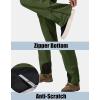 imageMAGCOMSEN Snow Pants Men Waterproof with Zipper Bottom Winter Softshell Ski Pants Fleece Lined Hiking Snowboard PantsGreen