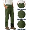 imageMAGCOMSEN Snow Pants Men Waterproof with Zipper Bottom Winter Softshell Ski Pants Fleece Lined Hiking Snowboard PantsGreen