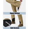 imageMAGCOMSEN Snow Pants Men Waterproof with Zipper Bottom Winter Softshell Ski Pants Fleece Lined Hiking Snowboard PantsKhaki
