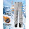 imageMAGCOMSEN Snow Pants Men Waterproof with Zipper Bottom Winter Softshell Ski Pants Fleece Lined Hiking Snowboard PantsLight Grey