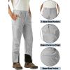 imageMAGCOMSEN Snow Pants Men Waterproof with Zipper Bottom Winter Softshell Ski Pants Fleece Lined Hiking Snowboard PantsLight Grey
