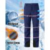 imageMAGCOMSEN Snow Pants Men Waterproof with Zipper Bottom Winter Softshell Ski Pants Fleece Lined Hiking Snowboard PantsNavy