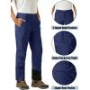 imageMAGCOMSEN Snow Pants Men Waterproof with Zipper Bottom Winter Softshell Ski Pants Fleece Lined Hiking Snowboard PantsNavy