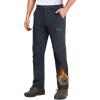 imageMAGCOMSEN Mens Hiking Pants Fleece Lined Winter Snow Water Resistant Pants Soft Shell Outdoor Working Pants with 5 PocketsBlack