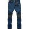imageMAGCOMSEN Mens Hiking Pants QuickDry Water Resistant Reinforced Knee 4 Zip Pockets Outdoor Work PantsBlue Grey