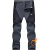 imageMAGCOMSEN Mens Winter Pants Snow Pants Fleece Lined Water Resistant 4 Zip Pockets Skiing PantsDark Grey