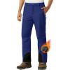 imageMAGCOMSEN Snow Pants Men Waterproof with Zipper Bottom Winter Softshell Ski Pants Fleece Lined Hiking Snowboard PantsBlue