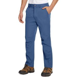 imageMAGCOMSEN Mens Golf Pants Stretch Fast Dry Lightweight Casual Hiking Pants with 3 PocketsBlue Grey