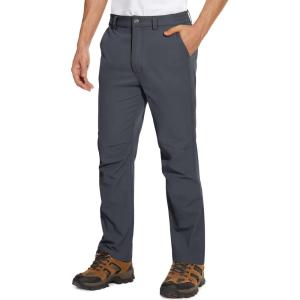 imageMAGCOMSEN Mens Golf Pants Stretch Fast Dry Lightweight Casual Hiking Pants with 3 PocketsDark Grey