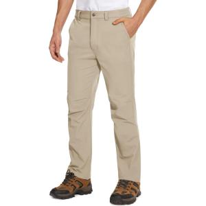 imageMAGCOMSEN Mens Golf Pants Stretch Fast Dry Lightweight Casual Hiking Pants with 3 PocketsLight Khaki