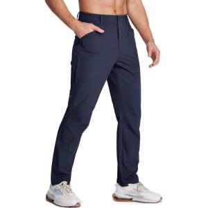 imageMAGCOMSEN Mens Hiking Pants Water Resistant Quick Dry Golf Pants Ripstop Lightweight Casual Work Pants 4 PocketsNavy