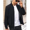 imageMAGCOMSEN Mens Bomber Jacket Lightweight Casual Windbreaker Spring Fall Zip Up Coat with 5 PocketBlack
