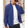 imageMAGCOMSEN Mens Bomber Jacket Lightweight Casual Windbreaker Spring Fall Zip Up Coat with 5 PocketBlue