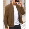 imageMAGCOMSEN Mens Bomber Jacket Lightweight Casual Windbreaker Spring Fall Zip Up Coat with 5 PocketBrown