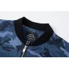 imageMAGCOMSEN Mens Bomber Jacket Lightweight Casual Windbreaker Spring Fall Zip Up Coat with 5 PocketCamouflage Blue