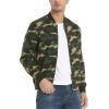imageMAGCOMSEN Mens Bomber Jacket Lightweight Casual Windbreaker Spring Fall Zip Up Coat with 5 PocketCamouflage Green