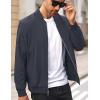 imageMAGCOMSEN Mens Bomber Jacket Lightweight Casual Windbreaker Spring Fall Zip Up Coat with 5 PocketDark Grey