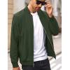 imageMAGCOMSEN Mens Bomber Jacket Lightweight Casual Windbreaker Spring Fall Zip Up Coat with 5 PocketGreen