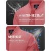 imageMAGCOMSEN Mens Bomber Jacket Lightweight Casual Windbreaker Spring Fall Zip Up Coat with 5 PocketGrey Pink