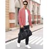 imageMAGCOMSEN Mens Bomber Jacket Lightweight Casual Windbreaker Spring Fall Zip Up Coat with 5 PocketGrey Pink