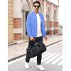 imageMAGCOMSEN Mens Bomber Jacket Lightweight Casual Windbreaker Spring Fall Zip Up Coat with 5 PocketLight Blue