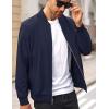 imageMAGCOMSEN Mens Bomber Jacket Lightweight Casual Windbreaker Spring Fall Zip Up Coat with 5 PocketNavy