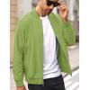 imageMAGCOMSEN Mens Bomber Jacket Lightweight Casual Windbreaker Spring Fall Zip Up Coat with 5 PocketOlive Green