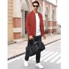 imageMAGCOMSEN Mens Bomber Jacket Lightweight Casual Windbreaker Spring Fall Zip Up Coat with 5 PocketOrange Red