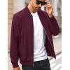 imageMAGCOMSEN Mens Bomber Jacket Lightweight Casual Windbreaker Spring Fall Zip Up Coat with 5 PocketWine Red