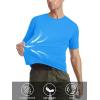 imageMAGCOMSEN Mens Short Sleeve UPF 50 TShirt Quick Dry Rash Guard Athletic Running Swim Top Tee Performance Water ShirtsAzure