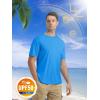 imageMAGCOMSEN Mens Short Sleeve UPF 50 TShirt Quick Dry Rash Guard Athletic Running Swim Top Tee Performance Water ShirtsAzure