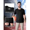 imageMAGCOMSEN Mens Short Sleeve UPF 50 TShirt Quick Dry Rash Guard Athletic Running Swim Top Tee Performance Water ShirtsBlack