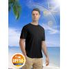 imageMAGCOMSEN Mens Short Sleeve UPF 50 TShirt Quick Dry Rash Guard Athletic Running Swim Top Tee Performance Water ShirtsBlack