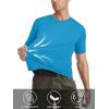 imageMAGCOMSEN Mens Short Sleeve UPF 50 TShirt Quick Dry Rash Guard Athletic Running Swim Top Tee Performance Water ShirtsBlue Green