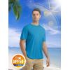 imageMAGCOMSEN Mens Short Sleeve UPF 50 TShirt Quick Dry Rash Guard Athletic Running Swim Top Tee Performance Water ShirtsBlue Green