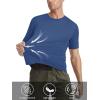 imageMAGCOMSEN Mens Short Sleeve UPF 50 TShirt Quick Dry Rash Guard Athletic Running Swim Top Tee Performance Water ShirtsBlue Grey