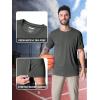 imageMAGCOMSEN Mens Short Sleeve UPF 50 TShirt Quick Dry Rash Guard Athletic Running Swim Top Tee Performance Water ShirtsDark Grey