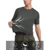 imageMAGCOMSEN Mens Short Sleeve UPF 50 TShirt Quick Dry Rash Guard Athletic Running Swim Top Tee Performance Water ShirtsDark Grey