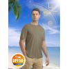 imageMAGCOMSEN Mens Short Sleeve UPF 50 TShirt Quick Dry Rash Guard Athletic Running Swim Top Tee Performance Water ShirtsDull Cyan