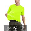 imageMAGCOMSEN Mens Short Sleeve UPF 50 TShirt Quick Dry Rash Guard Athletic Running Swim Top Tee Performance Water ShirtsFluorescent Green