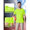 imageMAGCOMSEN Mens Short Sleeve UPF 50 TShirt Quick Dry Rash Guard Athletic Running Swim Top Tee Performance Water ShirtsFluorescent Green