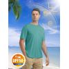 imageMAGCOMSEN Mens Short Sleeve UPF 50 TShirt Quick Dry Rash Guard Athletic Running Swim Top Tee Performance Water ShirtsGrey Green